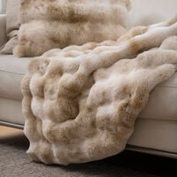 Fanni K Alva torkkupeitto 125x150 cm beige/valkoinen